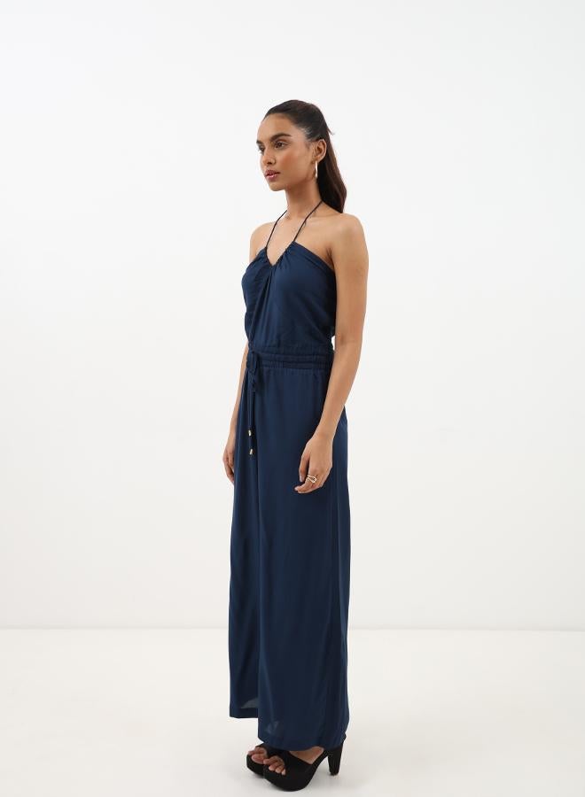 Midnight Muse Halter Jumpsuit