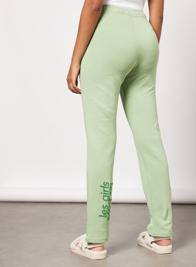 Straight Leg Sweatpants Green