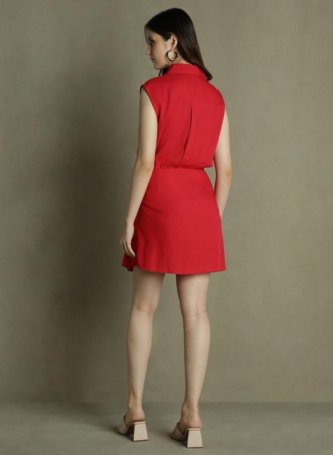 Belted Sleeveless Dress