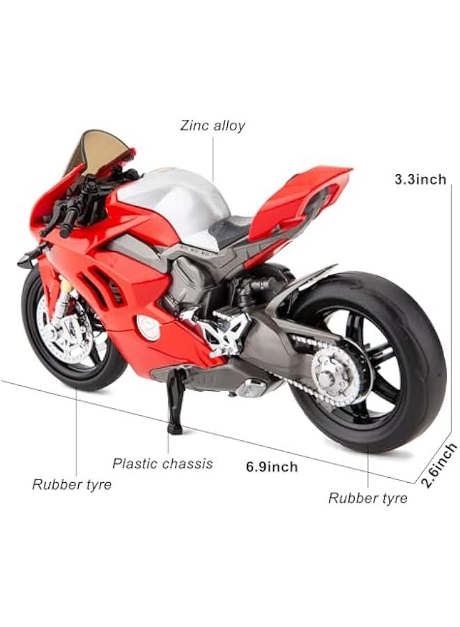 1:12 Ducati Take Apart Motorcycle Toy for Kids Boy Girl and Adult, Assembly Toy Model Car, Building Motorbike Toy Developmental Kids Toy Car, Gift Red.