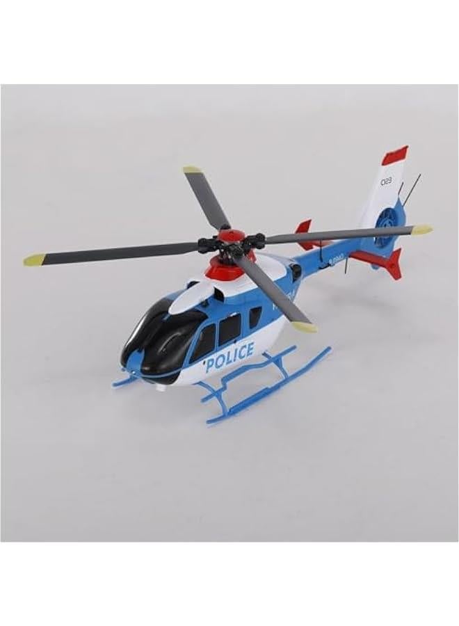 C123 RC Helicopter, 6CH Remote Control Helicopter, 1:36 2.4GHz EC135 RC Aircraft with 6-Axis Gyro, 3D Flip, Inverted Flight, Altitude Hold, One Key Take Off/Landing, 2 Battery for Adults (Blue)