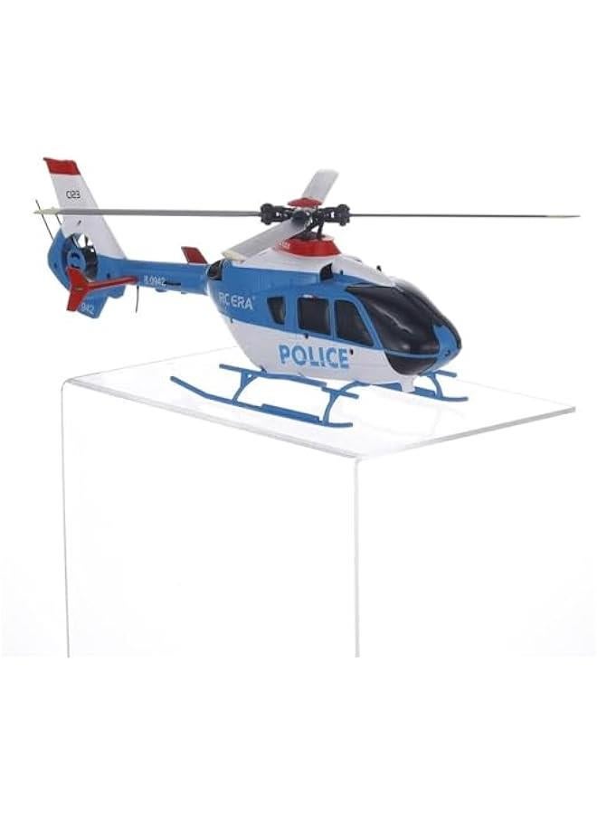 C123 RC Helicopter, 6CH Remote Control Helicopter, 1:36 2.4GHz EC135 RC Aircraft with 6-Axis Gyro, 3D Flip, Inverted Flight, Altitude Hold, One Key Take Off/Landing, 2 Battery for Adults (Blue)