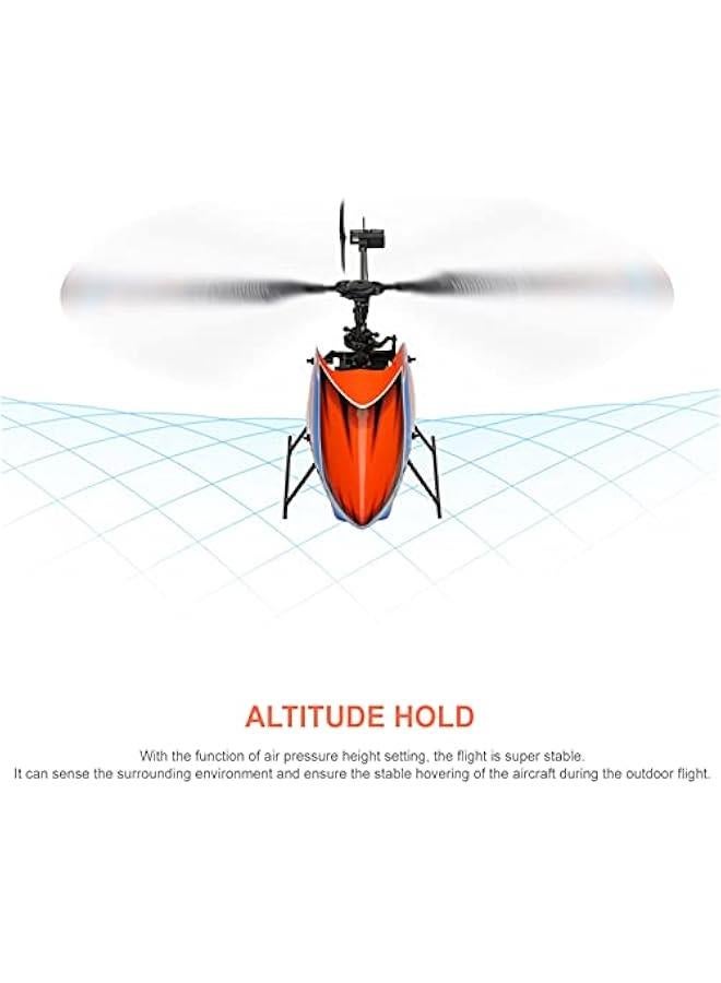 RC Helicopter, WLtoys XK K127 Remote Control Helicopter, 4 Channel RC Aircraft with 6-Axis Gyro, Altitude Hold, One Key Take Off/Landing, Easy to Fly for Kids and Beginners, Include 3 Batteries