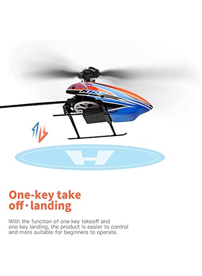 RC Helicopter, WLtoys XK K127 Remote Control Helicopter, 4 Channel RC Aircraft with 6-Axis Gyro, Altitude Hold, One Key Take Off/Landing, Easy to Fly for Kids and Beginners, Include 3 Batteries