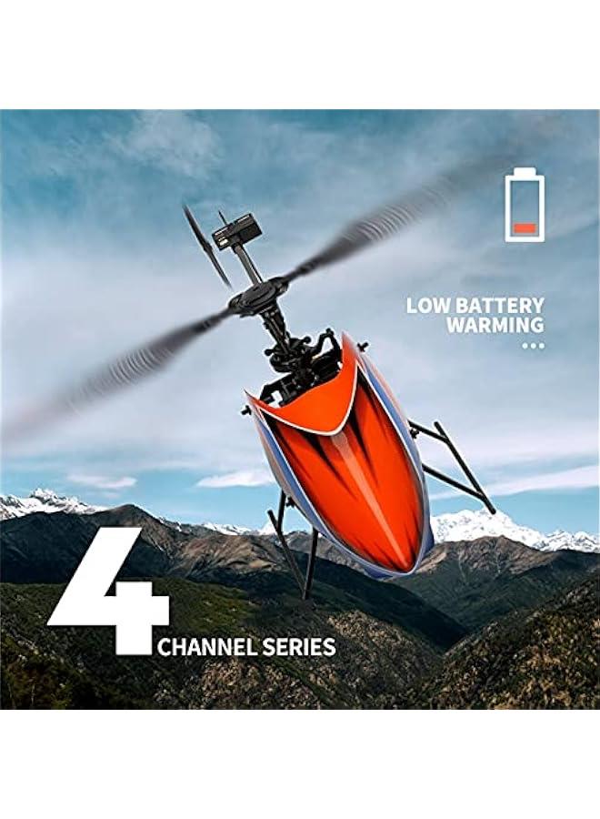 RC Helicopter, WLtoys XK K127 Remote Control Helicopter, 4 Channel RC Aircraft with 6-Axis Gyro, Altitude Hold, One Key Take Off/Landing, Easy to Fly for Kids and Beginners, Include 3 Batteries