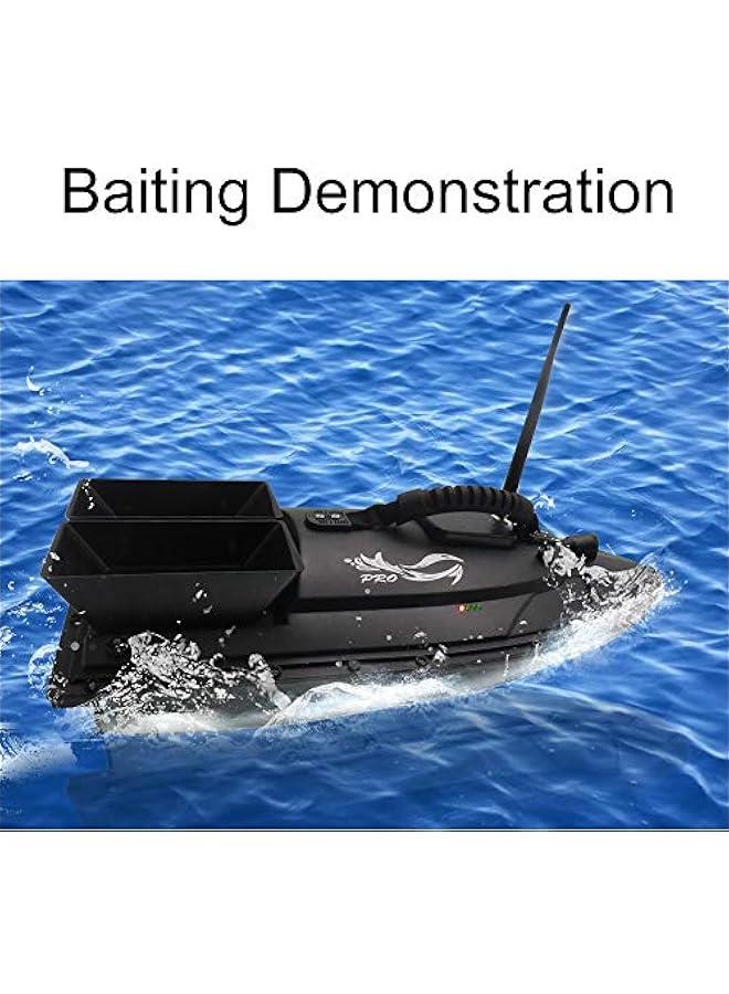 Flytec V500 RC Boat, Fishing Bait Boat Fish Finder 1.5kg Loading 500M Remote Control Double Motor Night Light