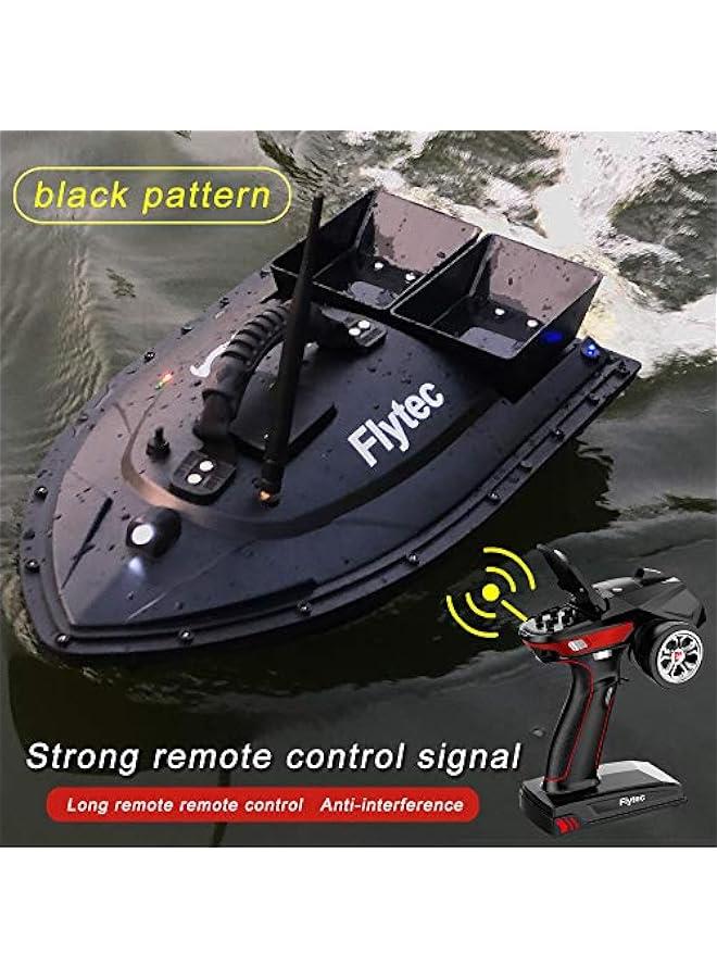 Flytec V500 RC Boat, Fishing Bait Boat Fish Finder 1.5kg Loading 500M Remote Control Double Motor Night Light