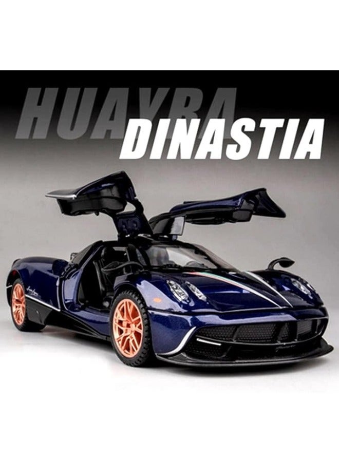 1:32 Pagani Huayra Dinastia Car Model Toy, Diecast Zinc Alloy Pull Back Collectible Toy Car, Sound and Light Pull Back Model Car for Kids Boy Girl Gift