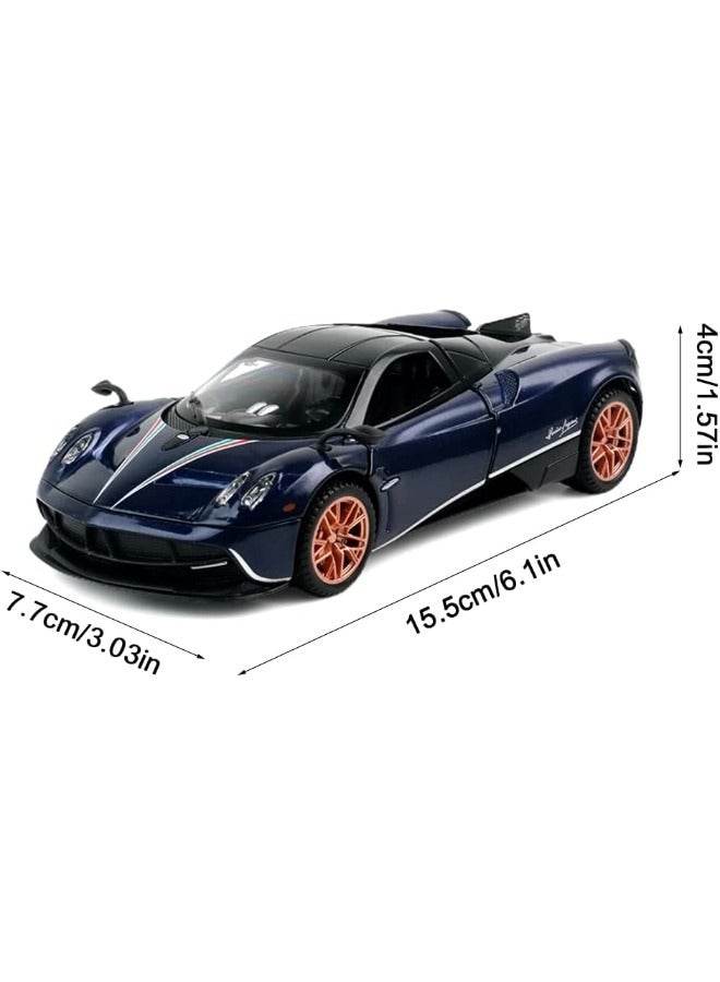 1:32 Pagani Huayra Dinastia Car Model Toy, Diecast Zinc Alloy Pull Back Collectible Toy Car, Sound and Light Pull Back Model Car for Kids Boy Girl Gift