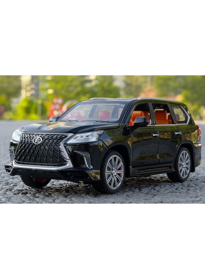 1:32 Alloy Collectible LEXUS LX570 Car Model Toy, Diecast Zinc Alloy LX570 Pull Back Collectible Toy Car,  Sound and Light Pull Back Model Car for Kids Boy Girl Gift 15.5cm*5.5cm*7cm