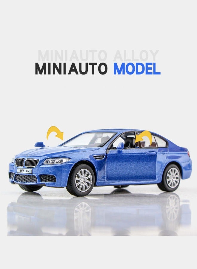 1/36 BMW M5 Car Model, BMW Model Car, Zinc Alloy Toy Car for Kids, Pull Back Vehicles Toy Car for Toddlers Kids Boys Girls Gift 12*5*3.5cm (Blue)