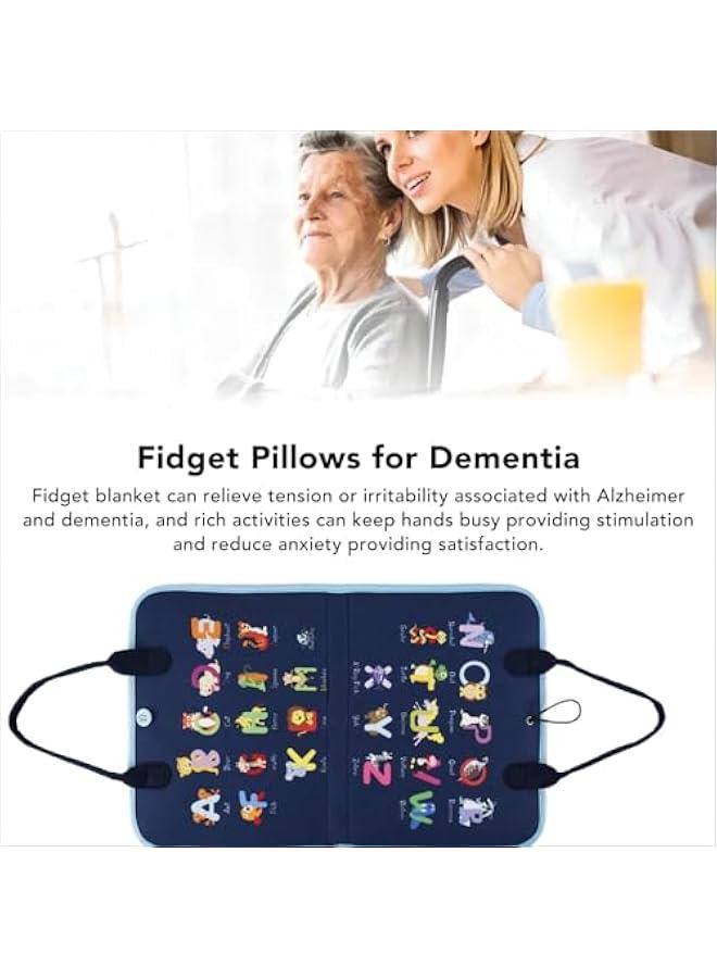 Dementia Products for Elderly, Busy Blanket for Dementia Patients, Alzheimers Activities for Seniors, Gifts for Adult Dementia Patients, Dementia Therapy Aid Fidget Blanket Product, Elderly Gifts