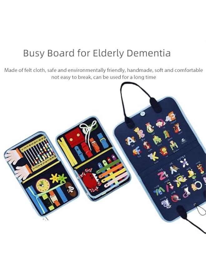 Dementia Products for Elderly, Busy Blanket for Dementia Patients, Alzheimers Activities for Seniors, Gifts for Adult Dementia Patients, Dementia Therapy Aid Fidget Blanket Product, Elderly Gifts