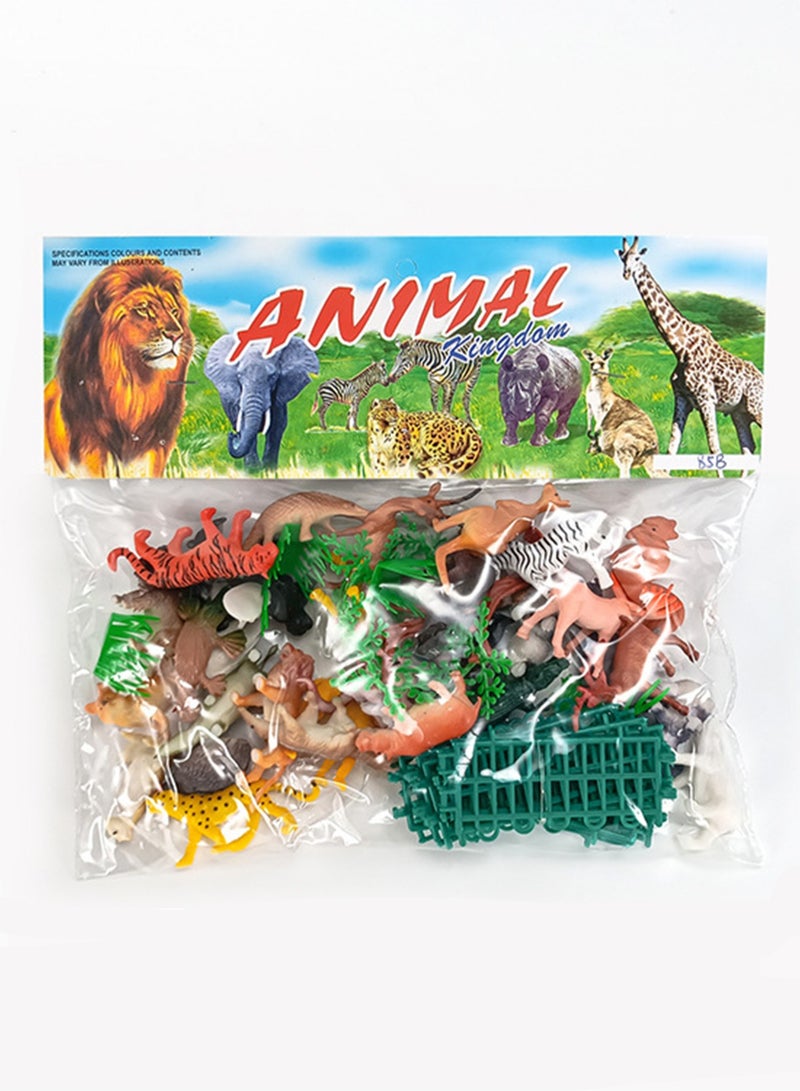 53 Pieces Of Simulated Jungle Animal Models Forest Animals Ocean Insects Dinosaur Farm Set Early Education Cognitive Toys