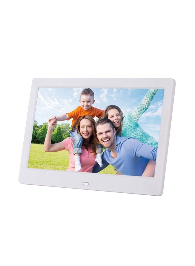 Digital Picture Frames 10.1 inch Digital Photo Frame LED Backlight HD 1024*600 Electronic Album Picture Music Movie Good Gift for Friends Family Multiple Functions (Color : White)