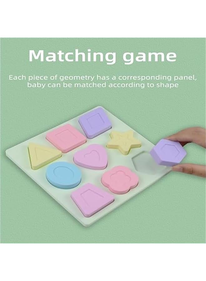 Dementia Shape Puzzles for Elderly, Silicone Puzzle Pattern Products Activities for Seniors Older Adults with Alzheimers, Cognitive Matching Games for Patients Gift,Fidget Sensory Toys for Alzheimer