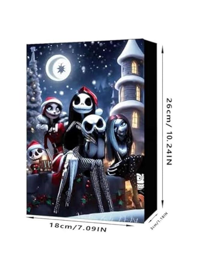 New  Blind Box Calendar 2024， Advent Calendar，advent calendar kids - Contains 24 Horror Movie Figures， Surprise  Advent Calendar Doll Collectible Figures Gift ( I)