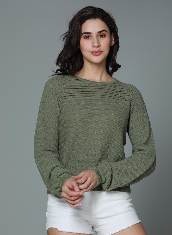 Women Green Tops - Regular Fit Casual Wear