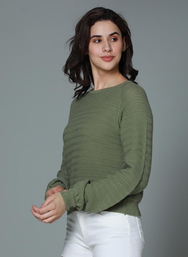 Women Green Tops - Regular Fit Casual Wear