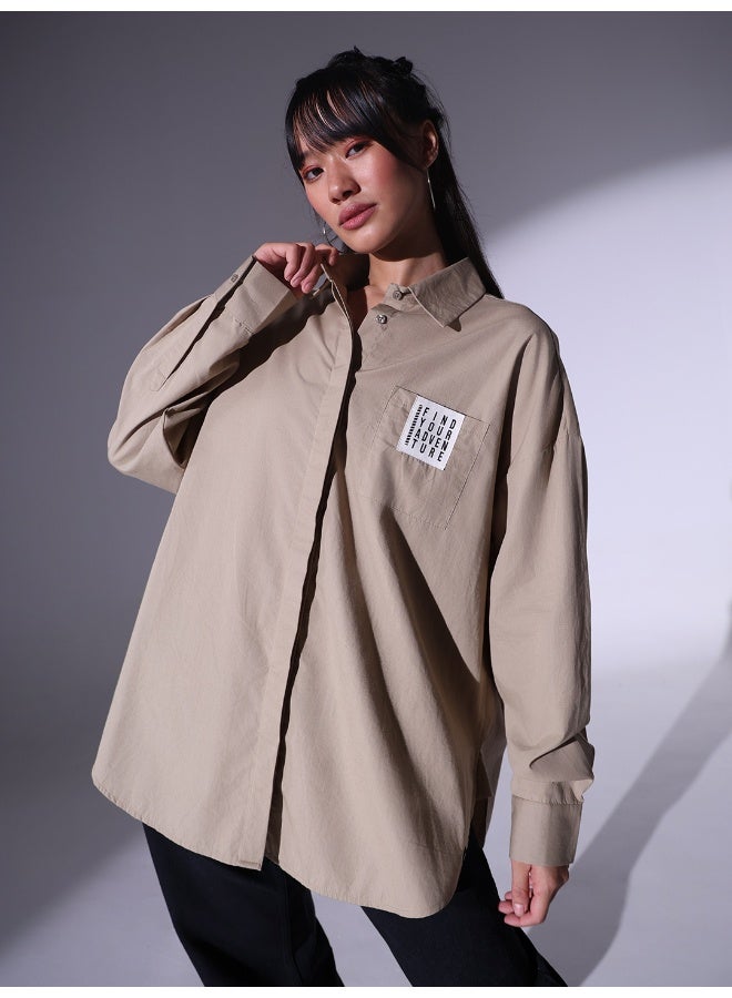 Women Beige Shirts - Elegant and Comfortable Everyday Wear