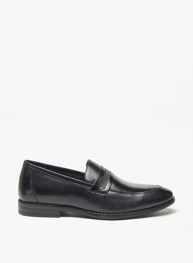 Men's Textured Slip-On Loafers