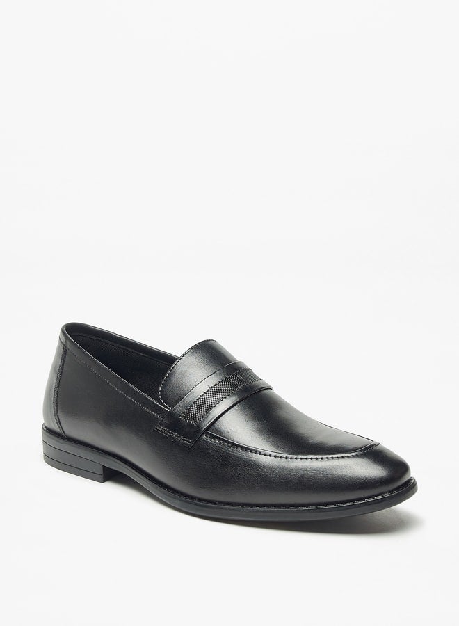 Men's Textured Slip-On Loafers