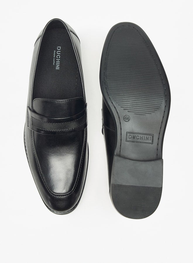 Men's Textured Slip-On Loafers