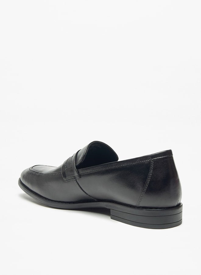 Men's Textured Slip-On Loafers