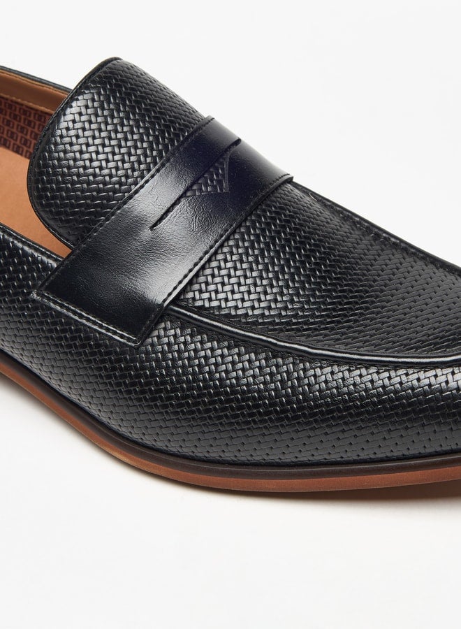 Men's Textured Slip-On Loafers