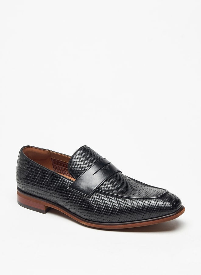 Men's Textured Slip-On Loafers