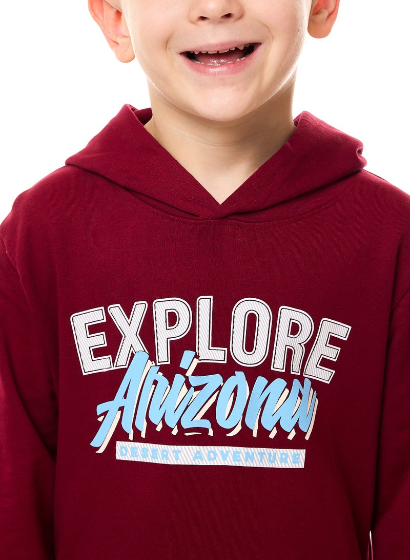 Boys' Hoodie (2 - 8yrs) Maroon