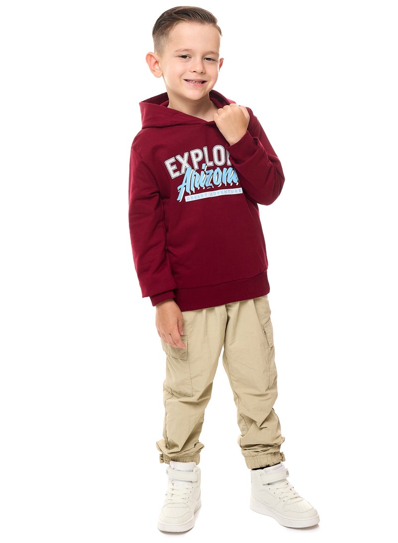 Boys' Hoodie (2 - 8yrs) Maroon