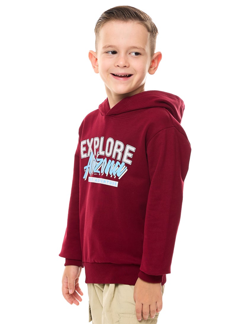 Boys' Hoodie (2 - 8yrs) Maroon