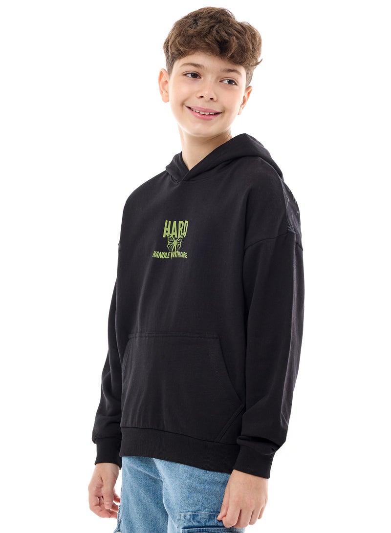 Boys' Hoodie with Bid Back Print