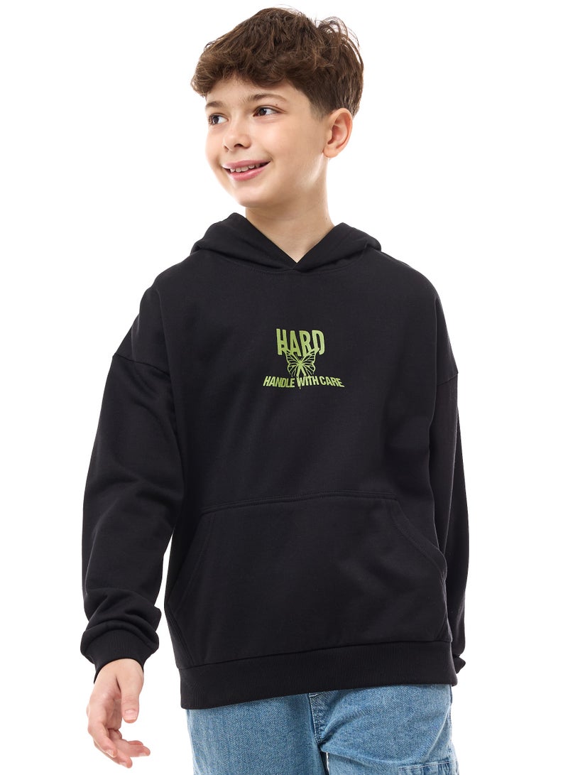 Boys' Hoodie with Bid Back Print