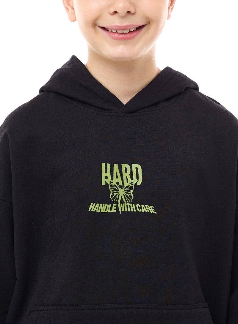 Boys' Hoodie with Bid Back Print