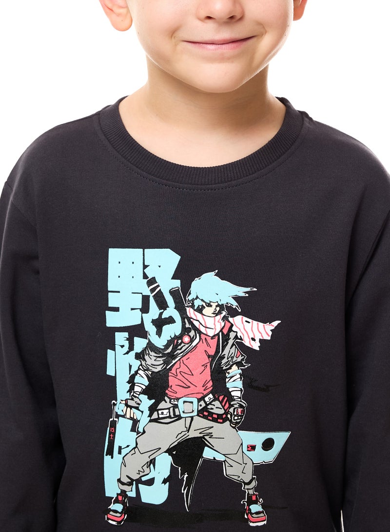 Boys' Printed Graphic Sweatshirt