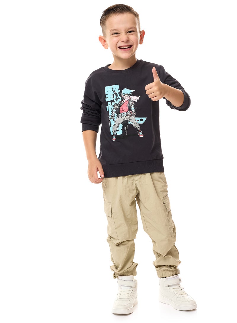 Boys' Printed Graphic Sweatshirt