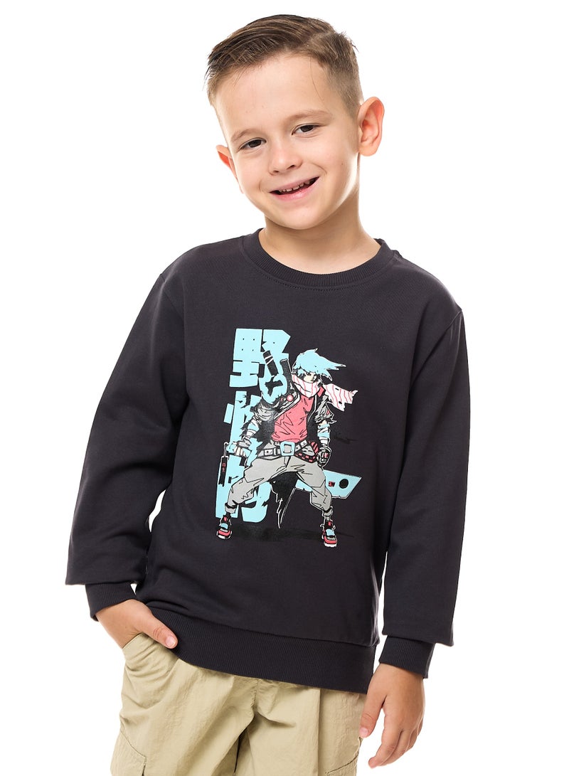 Boys' Printed Graphic Sweatshirt