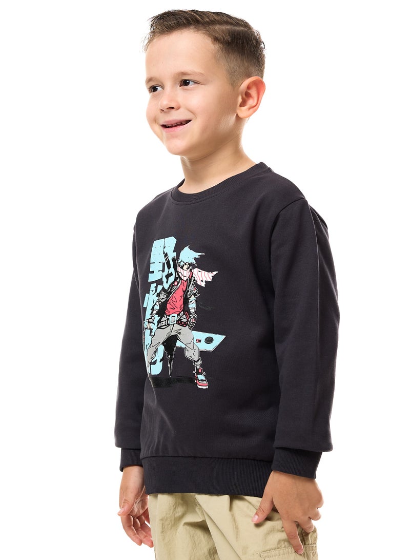 Boys' Printed Graphic Sweatshirt