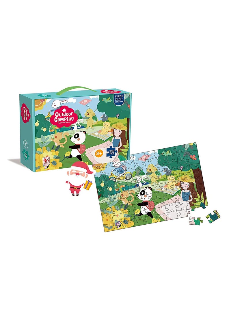 Puzzles for Kids Ages 4-8 Year Old 100 Piece with Safe Material Fun Playing While Improve Logic Mind and Focusing for Toddler Children Learning Educational Puzzles Toys for Boys and Girls Camping