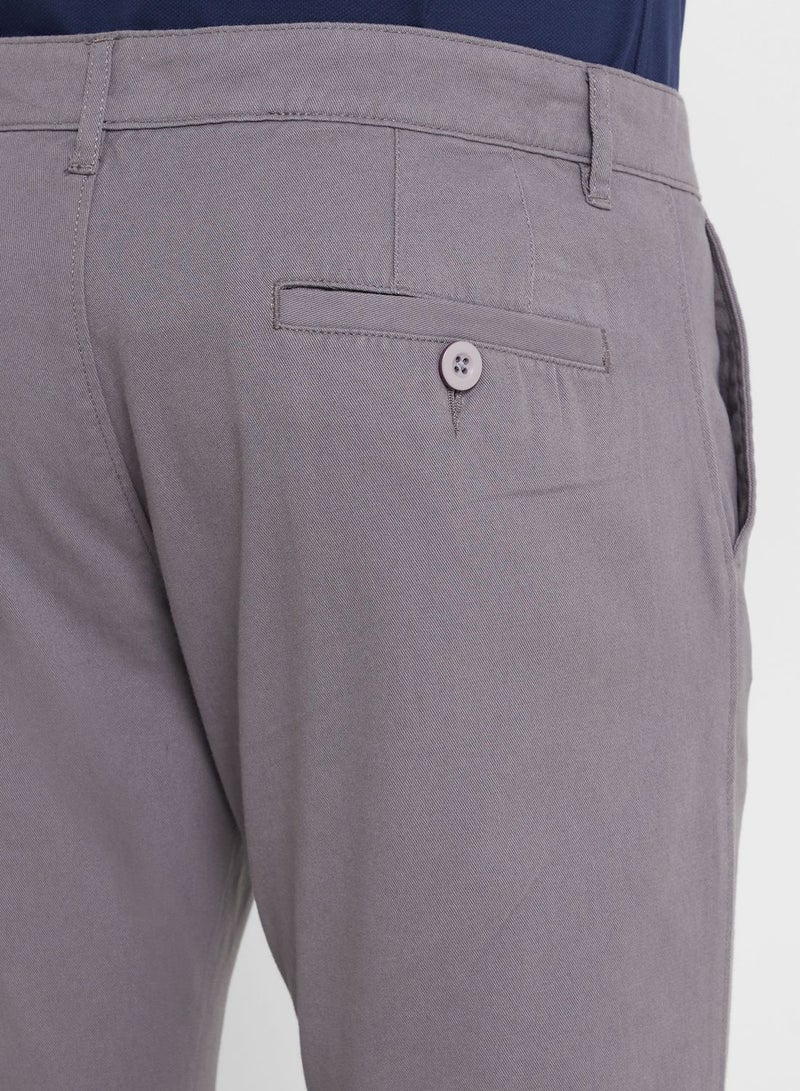 Men Grey Slim Fit Chinos