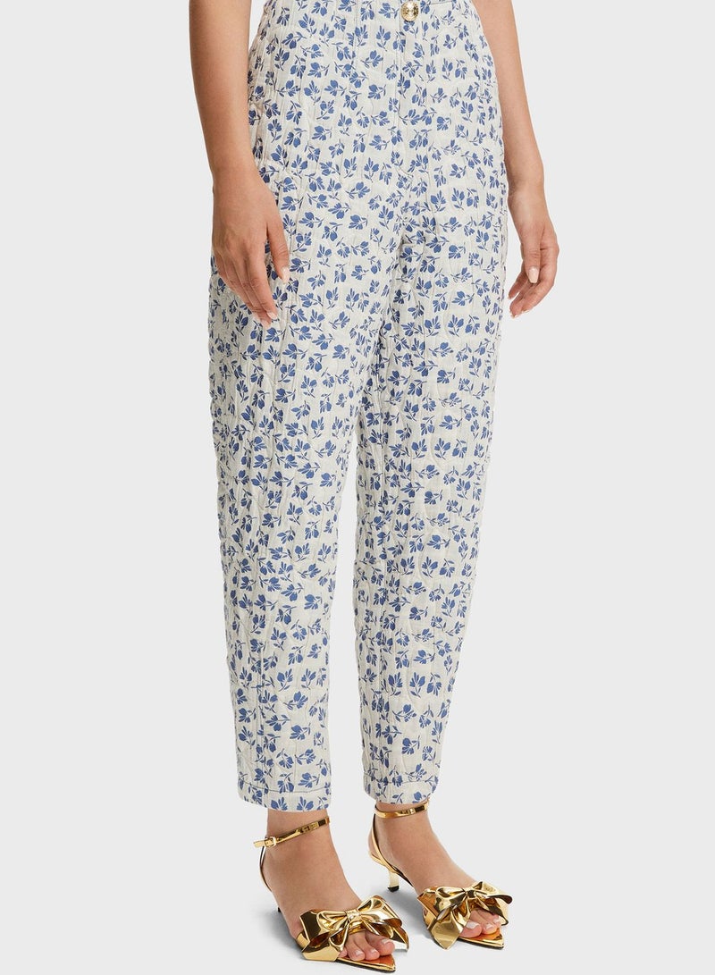 Printed High Waist Pants