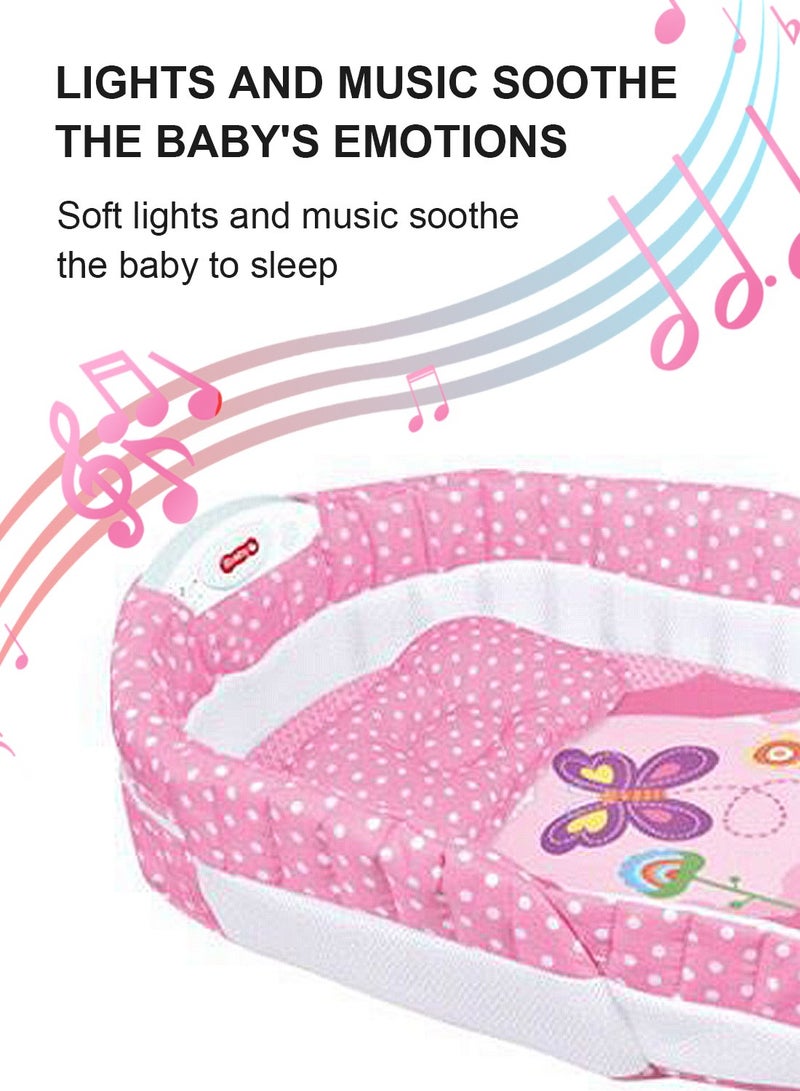 Portable And Foldable Bed With Light, Music And Diaper Changing Table