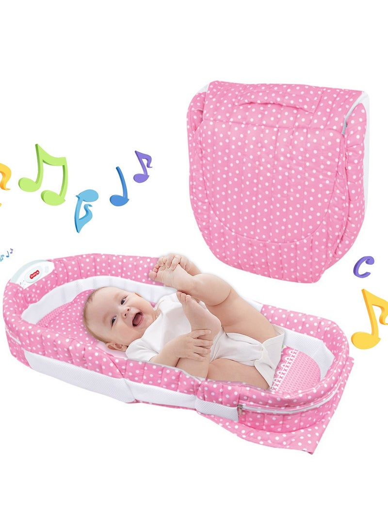Portable And Foldable Bed With Light, Music And Diaper Changing Table