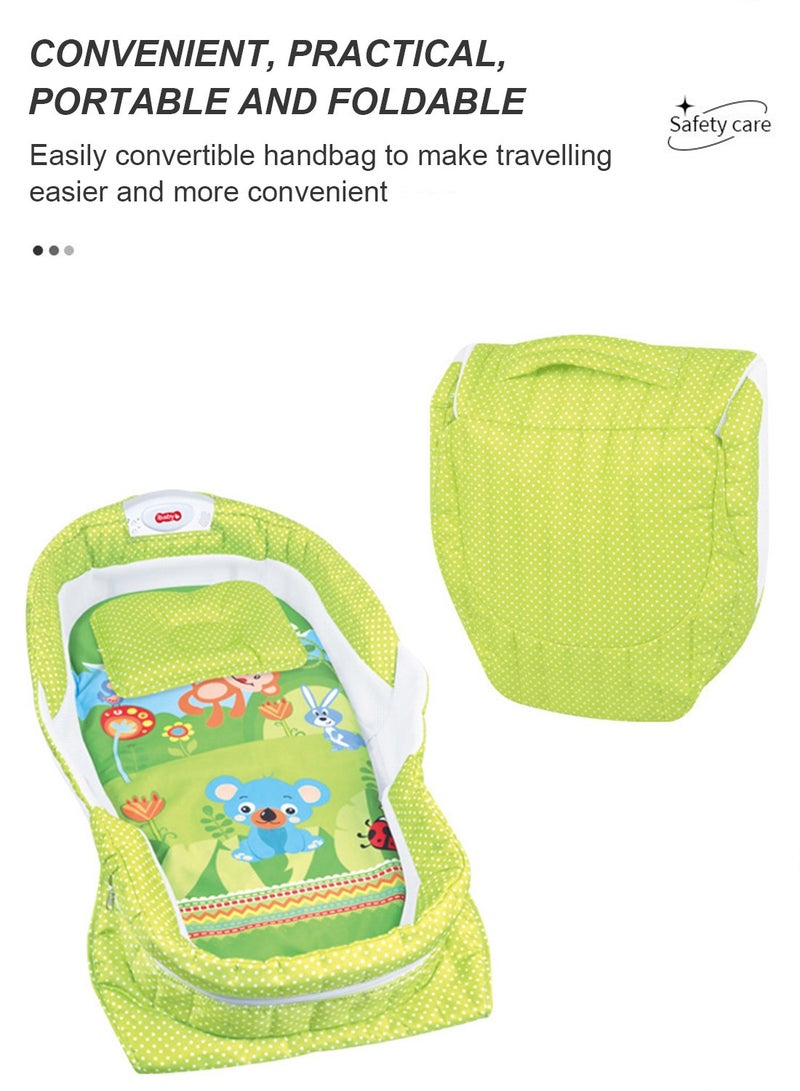 Portable And Foldable Bed With Light, Music And Diaper Changing Table