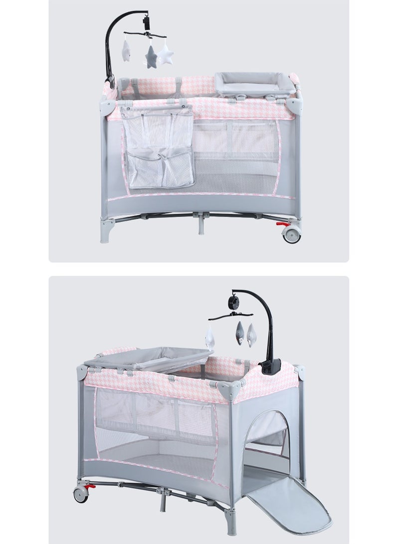 Portable Baby Nursery Center Baby Playard, Foldable Baby Crib with Changing Table