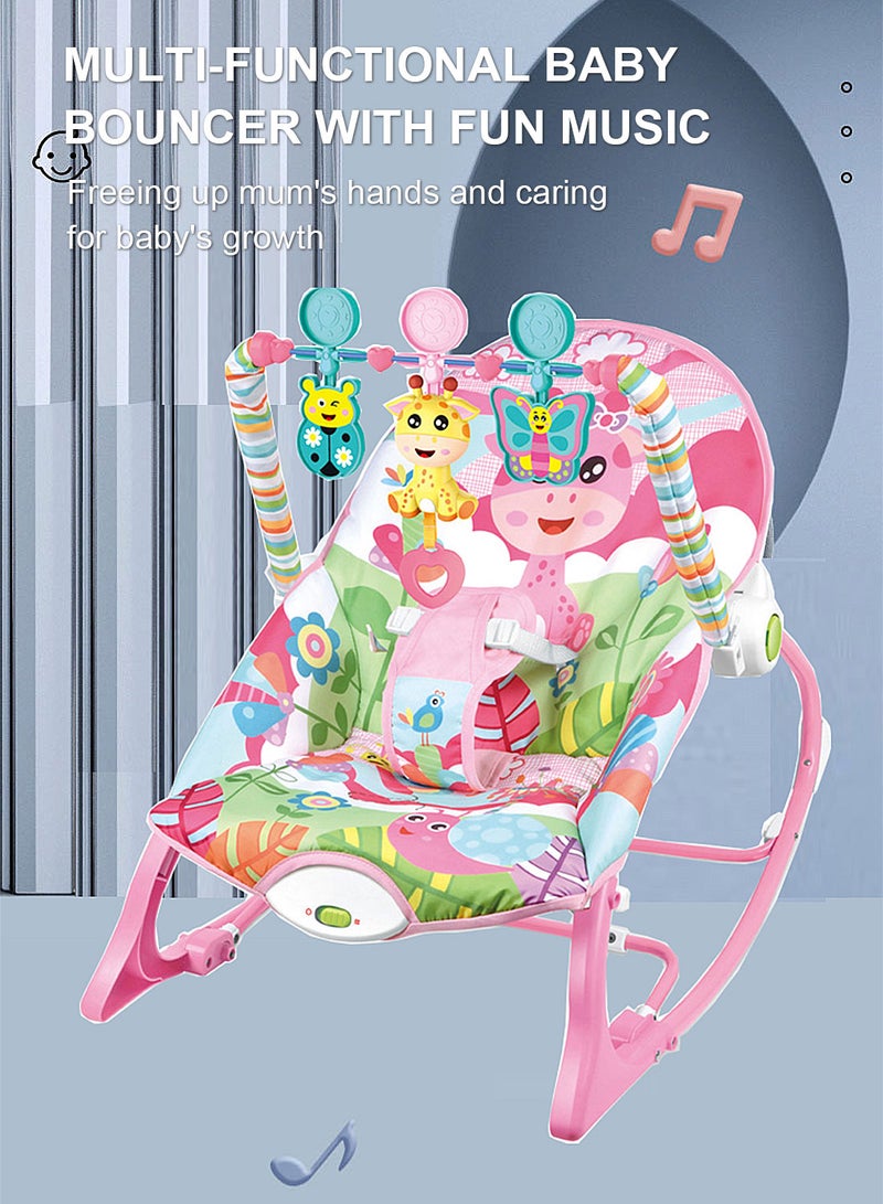 Infant Electric Vibrating Musical Rocking Chair, Load Capacity 40lbs/18kg Age Standard 0+