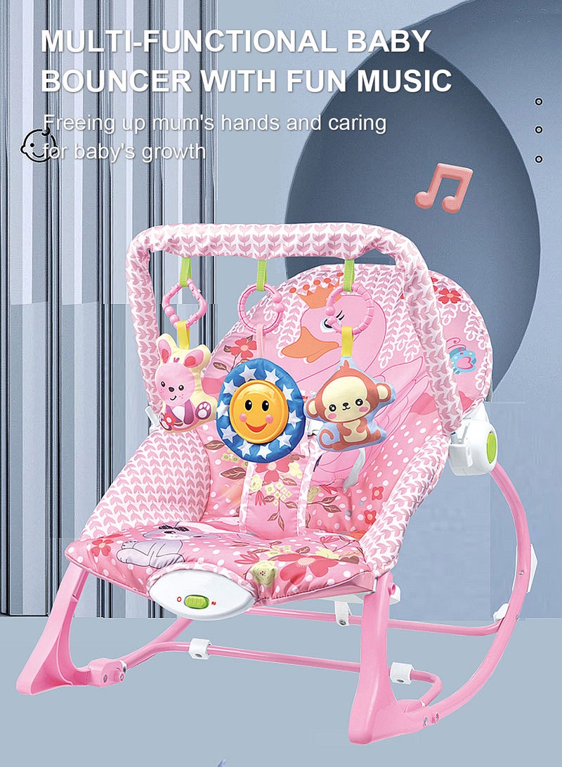 Infant Electric Vibrating Musical Rocking Chair, Load Capacity 40lbs/18kg Age Standard 0+