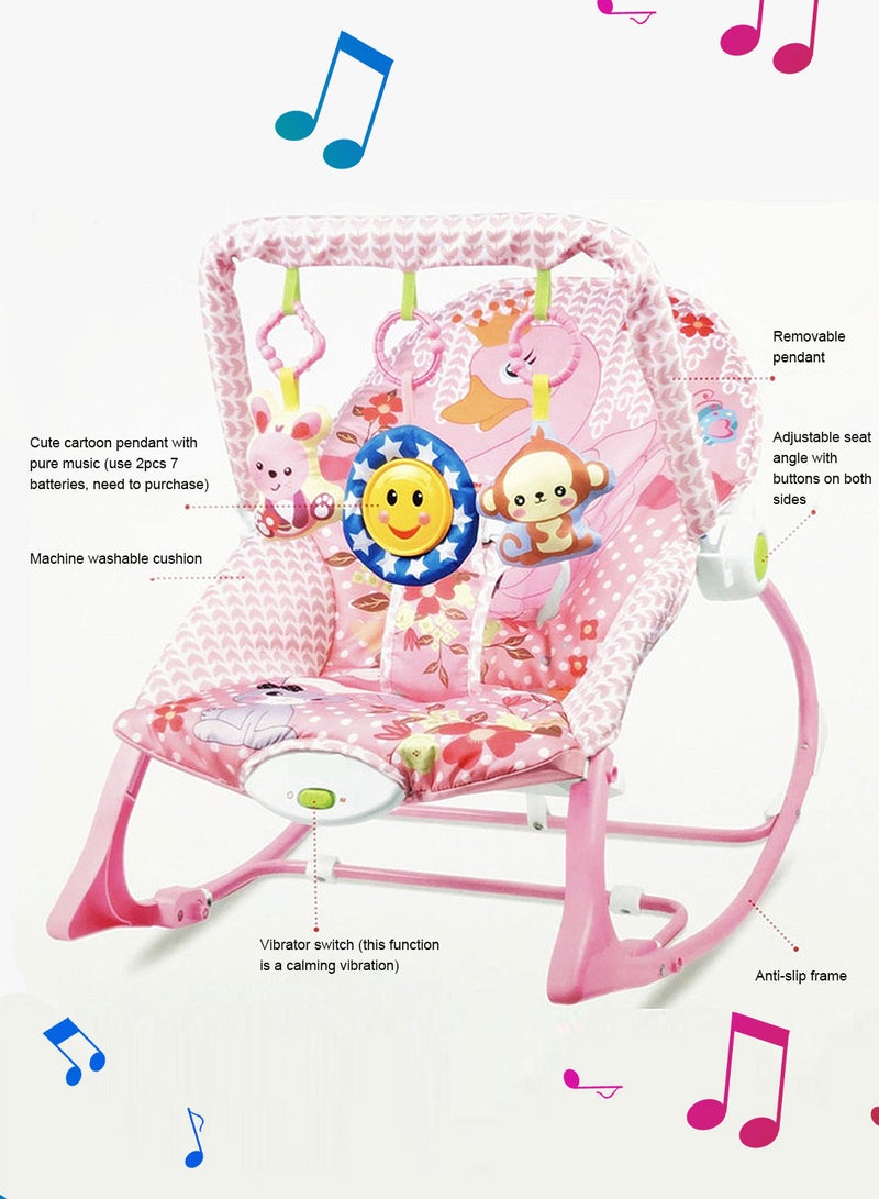 Infant Electric Vibrating Musical Rocking Chair, Load Capacity 40lbs/18kg Age Standard 0+